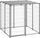 vidaXL Park Dog 110 x 110 x 110 cm made of Metal in Silver Color 110 x 110 x 110cm