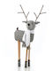 Aca Christmas Fabric Figure Deer Gray Height 45cm