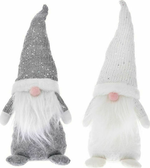 Iliadis Christmas Fabric Figure Dwarf White Height 36cm 2pcs