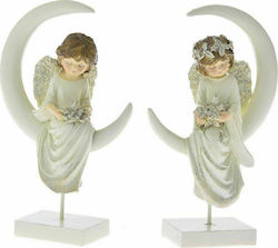 Iliadis Christmas Plastic Cherub Figure White 17x11x5cm 2pcs