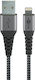 Goobay Плетена USB-A към Lightning кабел Сив 1м (49268)