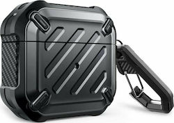 Supcase Unicorn Beetle Pro Θήκη Πλαστική με Γάντζο σε Μαύρο χρώμα για Apple AirPods 3 Supcase Unicorn Beetle Pro Θήκη Πλαστική με Γάντζο σε Μαύρο χρώμα για Apple AirPods 3