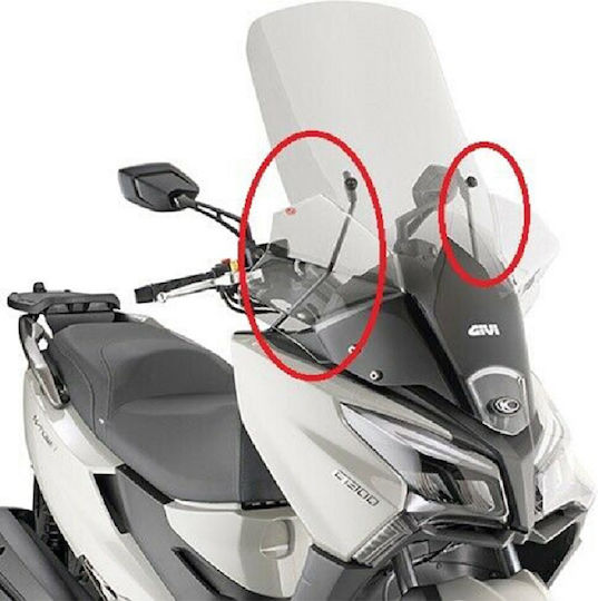 Givi Motorcycle Windshield & Windscreen Installation Kit for Kymco X-Town D6115KIT