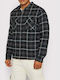 Jack & Jones Men's Shirt Overshirt Long Sleeve Checked Asphalt/Black/Moon