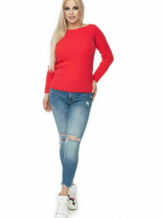 PeeKaBoo 70021 Women's Long Sleeve Sweater Red 131606