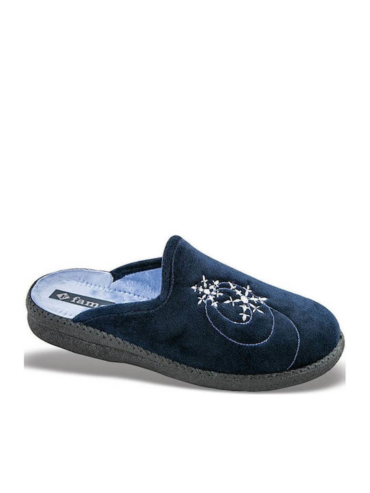 FAME Χειμερινές Γυναικείες Παντόφλες Μπλε