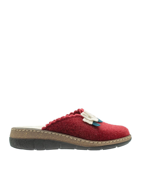 Anatomical Woolen Women's Slippers Burgundy