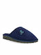 Frottee Winter Damen Hausschuhe Marineblau