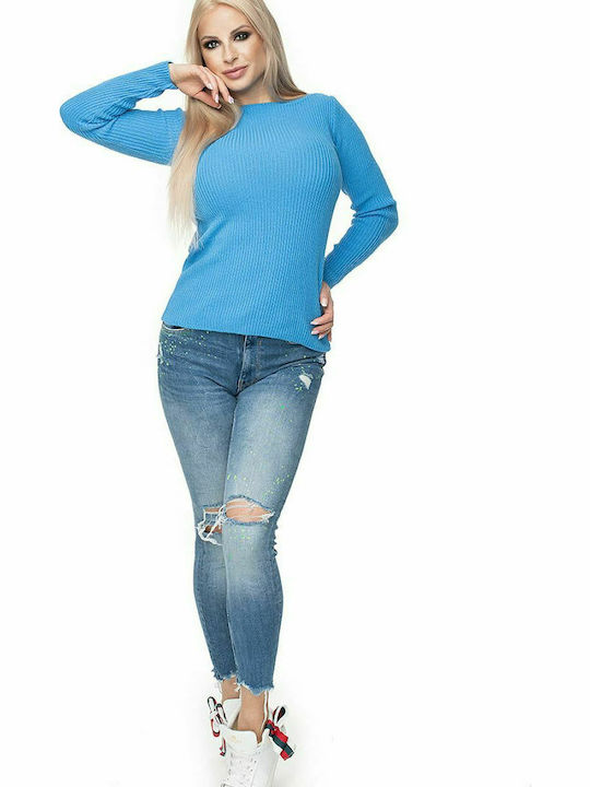 PeeKaBoo 70021 Damen Langarm Pullover Blau 131608