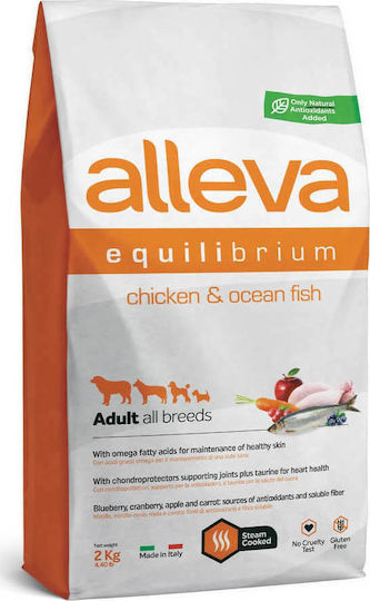 Alleva Equilibrium Adult 2kg Ξηρά Τροφή για Ενήλικους Σκύλους με Κοτόπουλο και Ψάρια