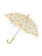 Sass & Belle Kinder Regenschirm Gebogener Handgriff Savannah Safari Gelb mit Durchmesser 66cm.