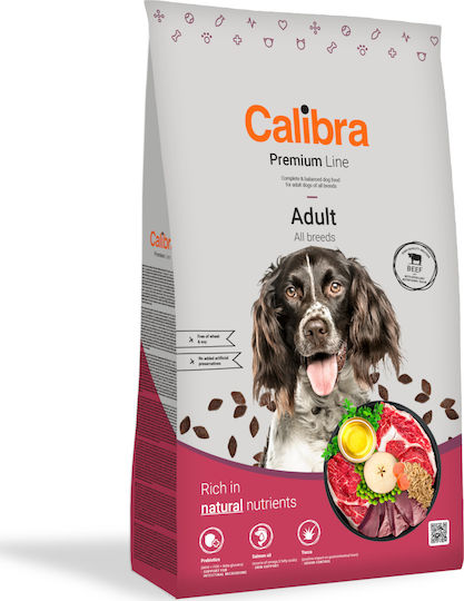 Calibra Premium Adult 12kg Ξηρά Τροφή για Ενήλικους Σκύλους με Μοσχάρι