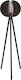HomeMarkt Floor Lamp H145xW36cm. with Socket for Bulb E27 Black