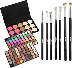 Popfeel 123 Colors Makeup Set for Face, Eyes & Eyebrows 130pcs