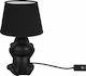 Trio Lighting Chita Ceramic Table Lamp for Socket E14 with Black Shade and Base