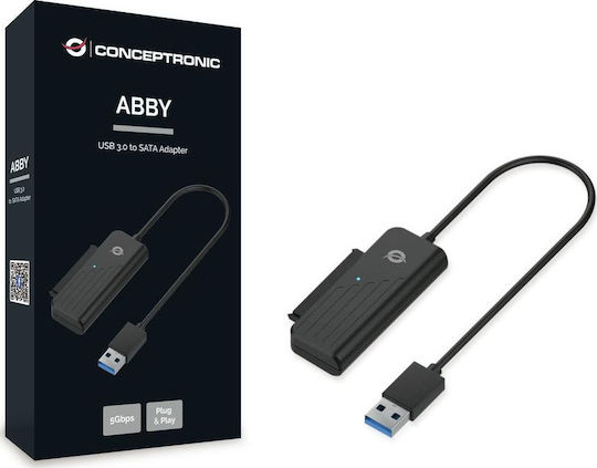 Conceptronic ABBY01B USB 3.0 σε SATA 5Gbs Μαύρο
