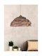 HomeMarkt Ovale Adjustable Brown Boho Ceiling Light with E27 Socket 36x36x65cm