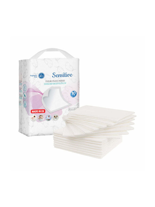 Akuku Sensitive Disposable Waterproof Changing Pads White 90x60cm. 10pcs A0501