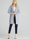 Figl M670 Women's Midi Coat with Buttons Gray 138866