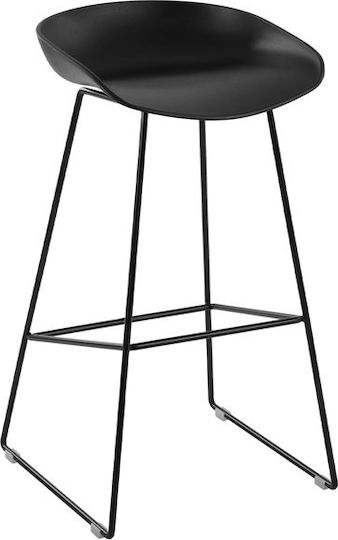 Stool Bar made of Polypropylene Naila Black 2pcs 47x47x83cm