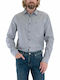 Long-sleeved Cotton Shirt Polka Dot Gray