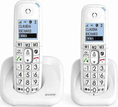 Alcatel XL785 Telefon fără fir Duo pentru persoane în vârstă Alb
