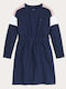 Kinderkleid Mädchenkleider Langärmelig Marineblau