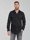 Sunset Long-sleeved Cotton Shirt Black