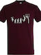 T-shirt Unisex "Basketball Evolution", Burgundy