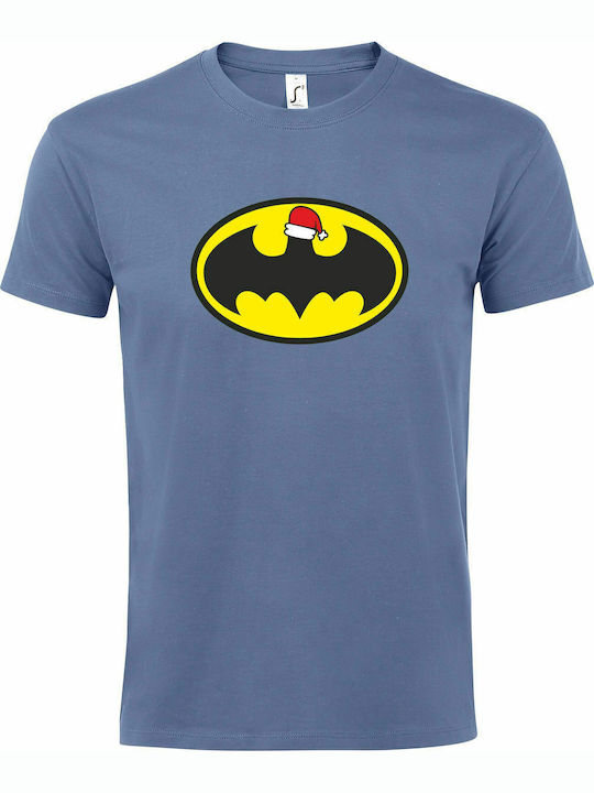 T-shirt Unisex " Batman loves Christmas ", Denim