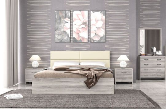 Set De Mobilier Pentru Dormitor Nr 6 Gri Deschis 150x200cm 5 Bucăți