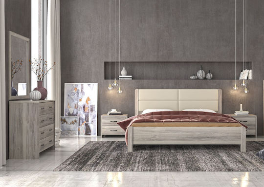 Σετ Κρεβατοκάμαρας Ν45Δ Σταχτί 150x200εκ. 5τμχ