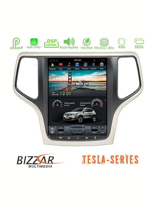 Bizzar Car Audio System for Jeep Grand Cherokee / Cherokee 2012-2019 (Bluetooth/USB/WiFi/GPS/CD) with Touch Screen 10.4"