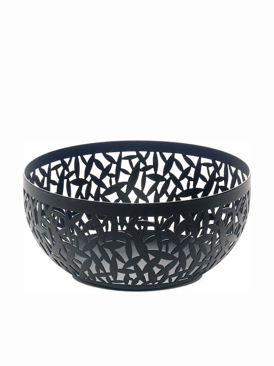 Alessi Cactus Fruit Bowl Metallic Black 21x21x9...