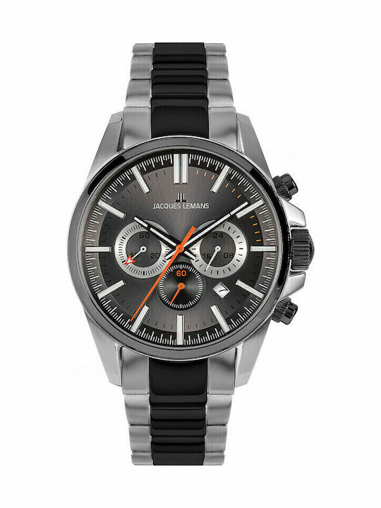 Jacques Lemans Liverpool Ανδρικό Ρολόι 44mm Χρο...