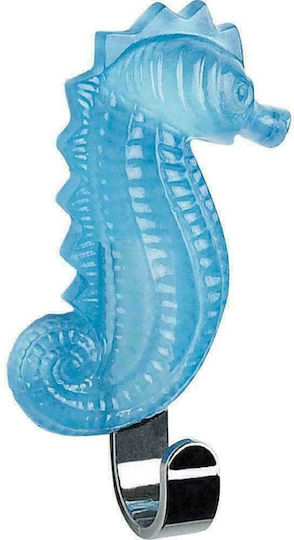 Dimitracas Seahorse Άγκιστρο Μπάνιου Μονό με Αυτοκόλλητο 5x9cm Μπλε Dimitracas Seahorse Άγκιστρο Μπάνιου Μονό με Αυτοκόλλητο 5x9cm Μπλε