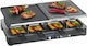 Bomann Tischplatte Elektrischer Grill Raclette 1400W mit einstellbarem Thermostat 46cmx23cmcm