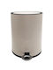 Marva Metallic Toilet Bin with Soft Close Lid 6lt Beige