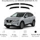 Heko Set of Windbreakers Front and Rear Car Dark Fime for Nissan Qashqai III J12 2021 4pcs