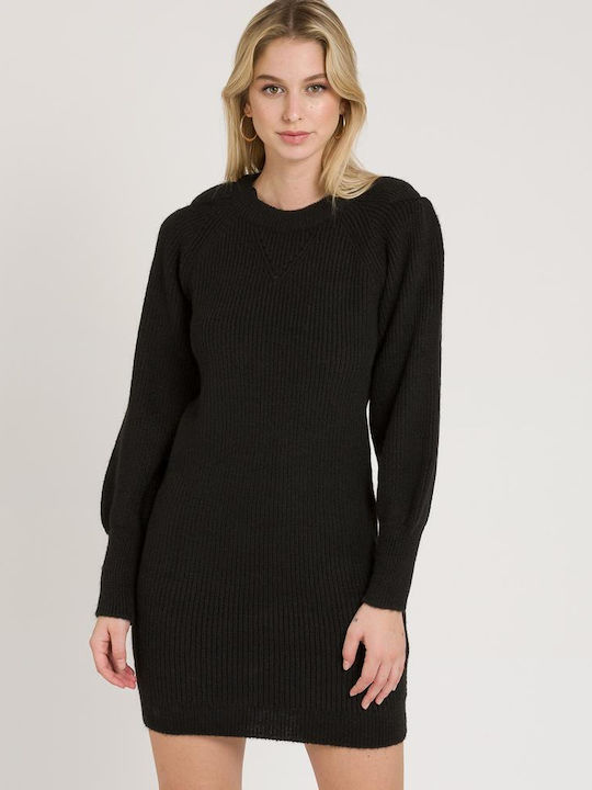 Naf Naf Dress Knitted Black