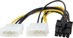 StarTech 4-Pin Molex - 8-Pin PCIe Cable 0.15m Πολύχρωμο LP4PCIEX8ADP