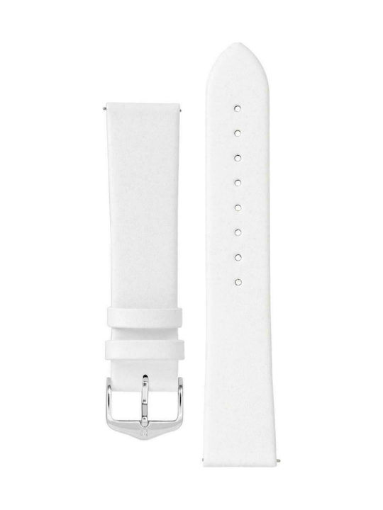 Hirsch Toronto Medium Curea din piele Alb 14mm