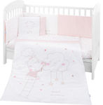 Kikka Boo Baby Crib Bedding Set Hippo Dreams 6pcs Pink