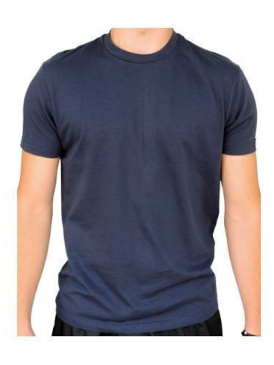 Gianni Lupo Ανδρικό T-shirt Navy Μπλε Μονόχρωμο