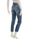High Rise Women's Jean Pants With Rips