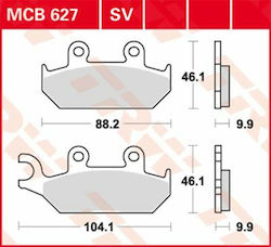 TRW Τακάκια Μοτοσυκλέτας Εμπρός για Yamaha XT / XTZ 600/660 1990+ για Yamaha XT 600 / XT 500 / XT