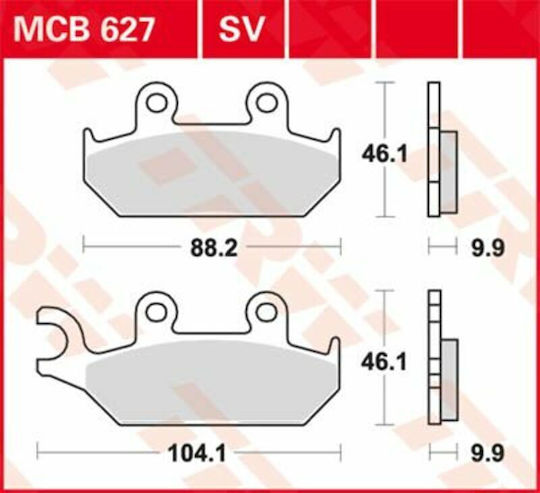 TRW Motorcycle Brake Pads for Yamaha XT / XTZ 600/660 1990+ for Yamaha XT 600 / XT 500 / XT