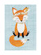Ezzo Fox KD55 Детско килимче Светлосин 160x230см Дебелина 5мм