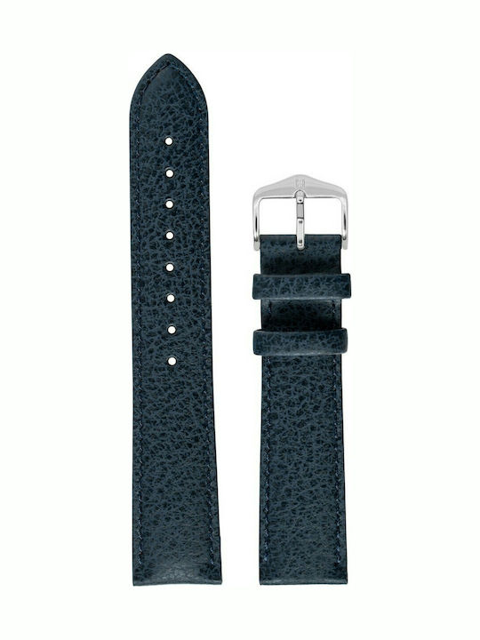 Hirsch Kansas Long Δερμάτινο Λουράκι Navy Μπλε ...