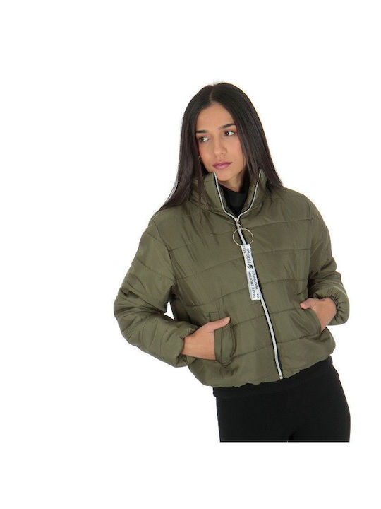 Khaki Puffer Jacket